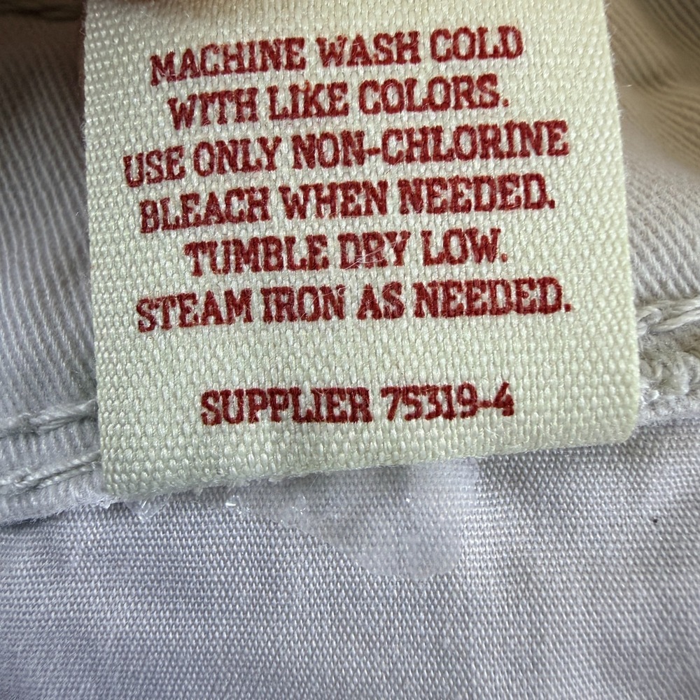 Arizona Jean Co The Original Chino Shorts Mens‎ 35x10 White Cotton Flat Front - Picture 9 of 12